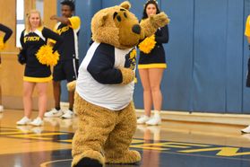 WVU Tech mascot Monty the Golden Bear